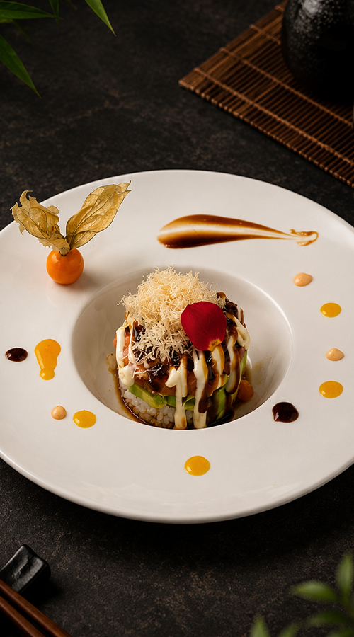 rollo de sushi rellenado