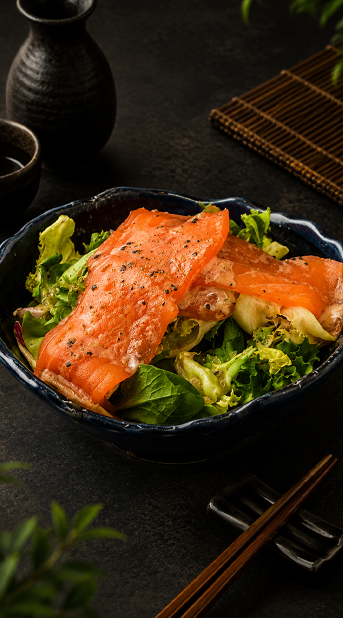 sashimi japonés de gambas